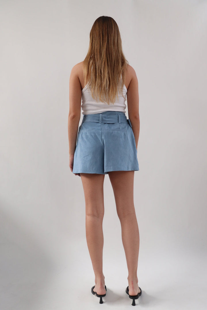 Short Suede Azul