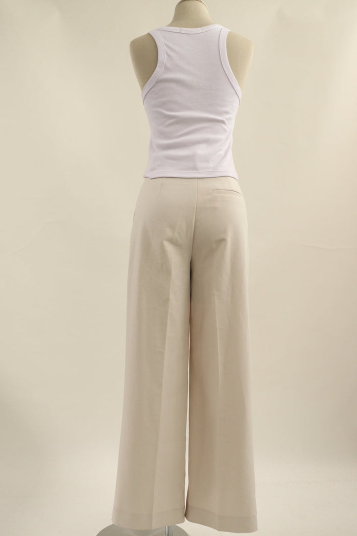 Pantalon Wide Beige