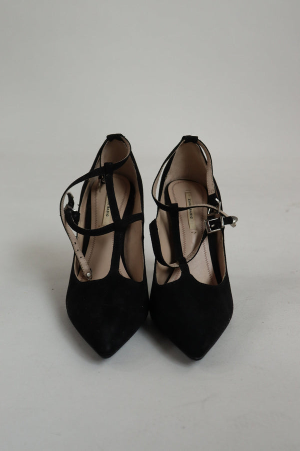 Tacones Negros Suede