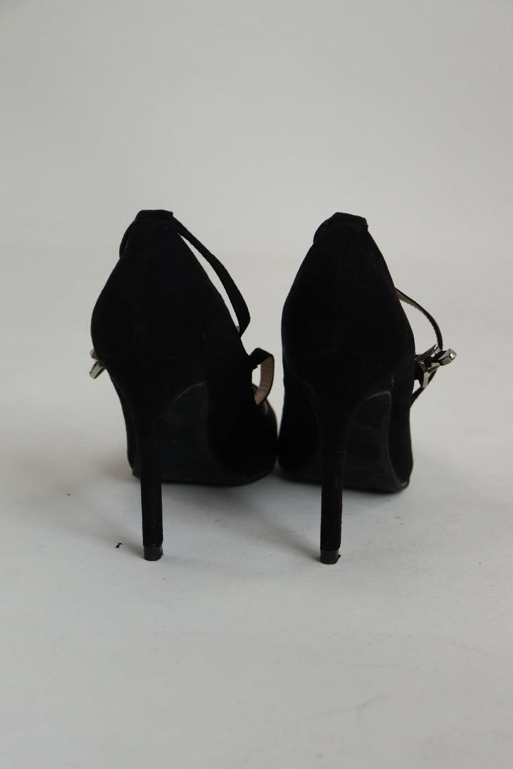 Tacones Negros Suede