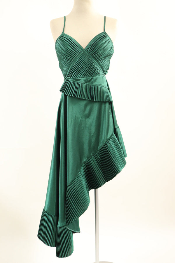 Vestido Verde Asimetrico