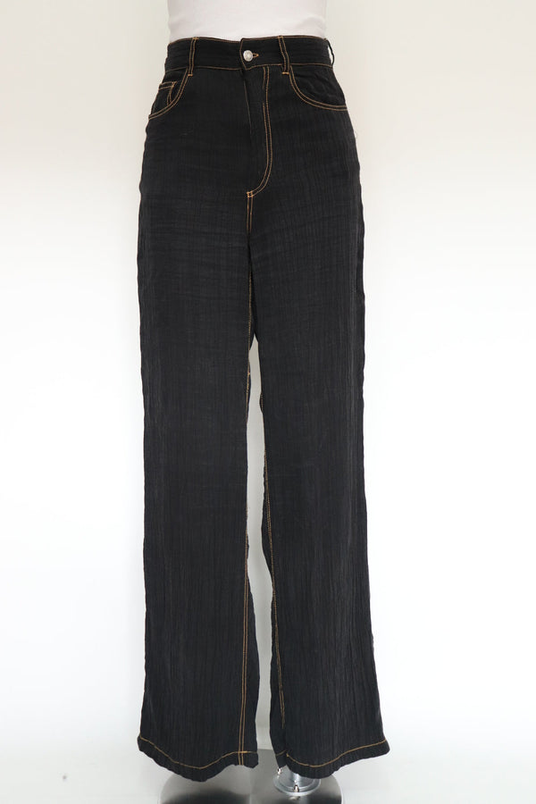 Pantalon Plisado Negro