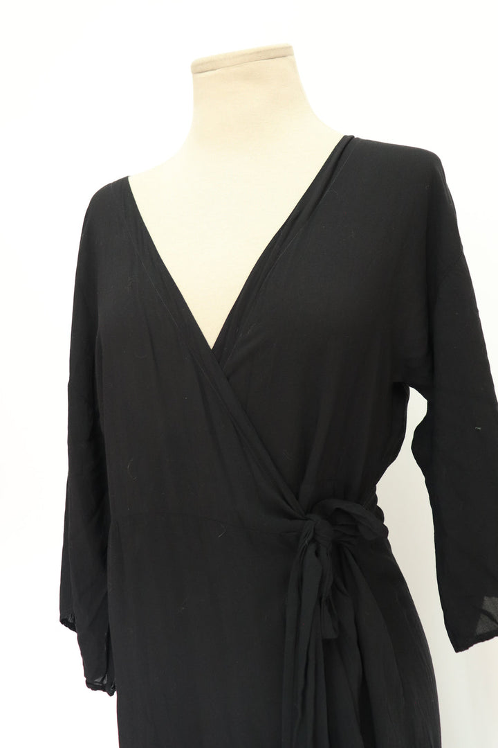 Vestido Wrap Negro