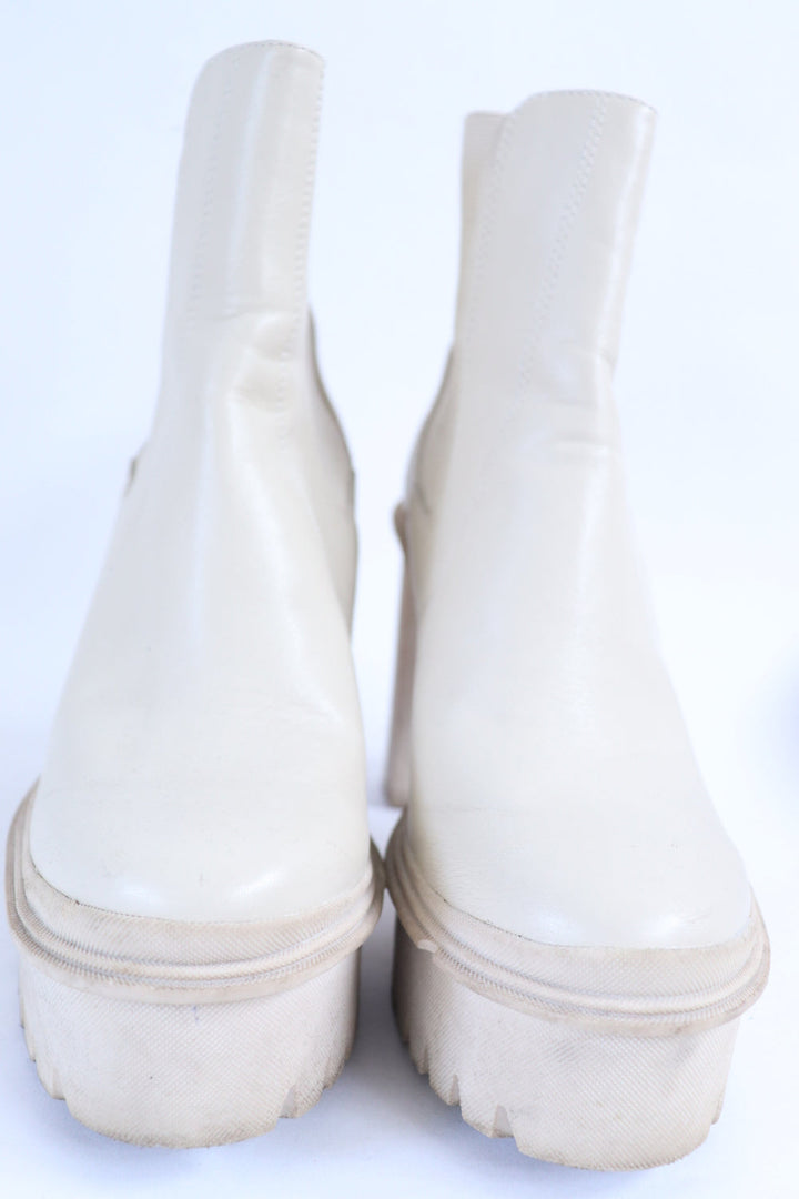 Botines Beige Plataforma