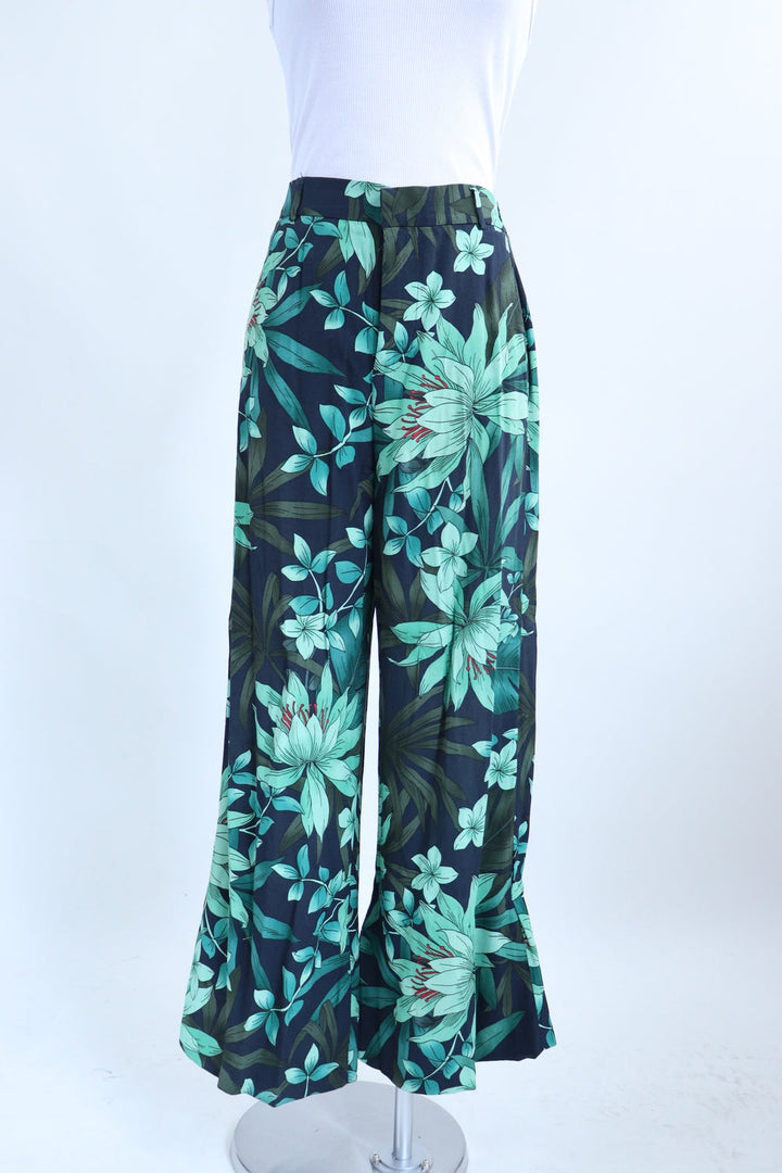 Pantalon Flores Verdes