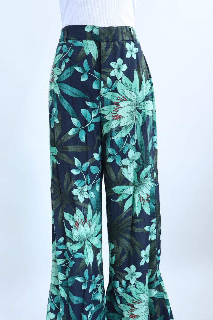 Pantalon Flores Verdes