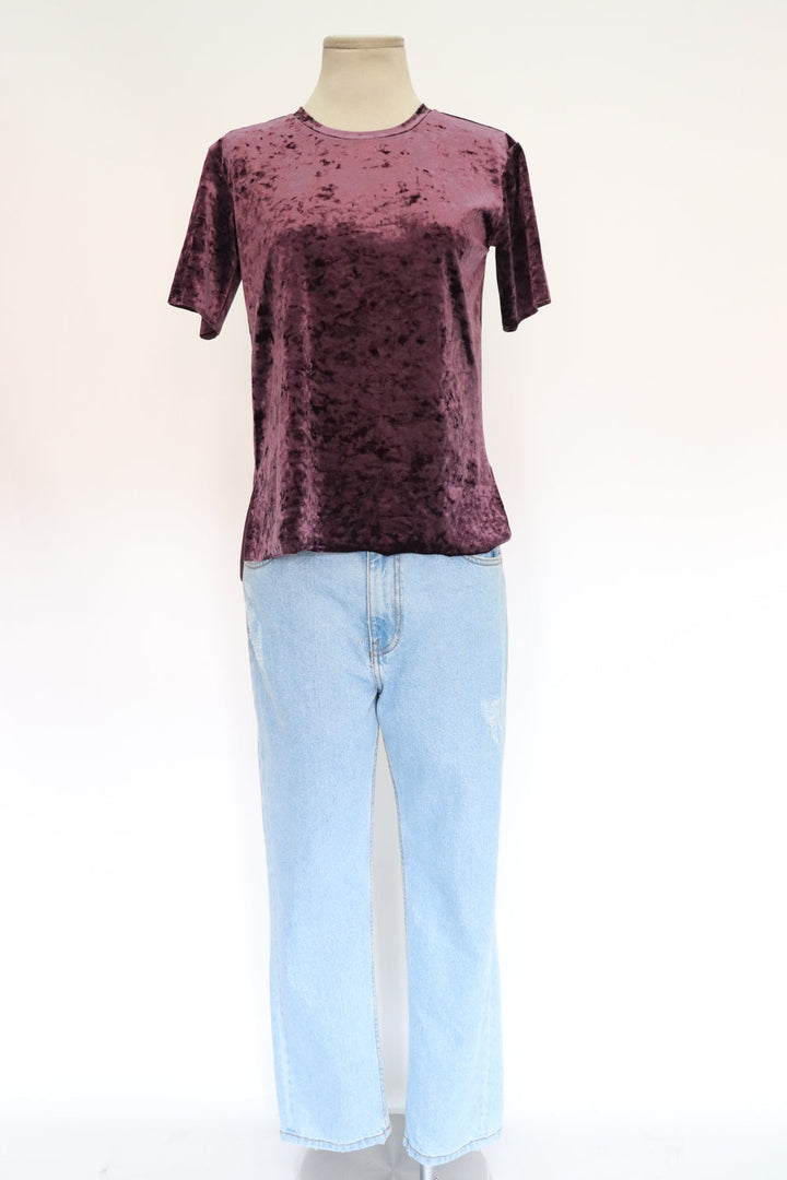 Camisa Terciopelo Morada