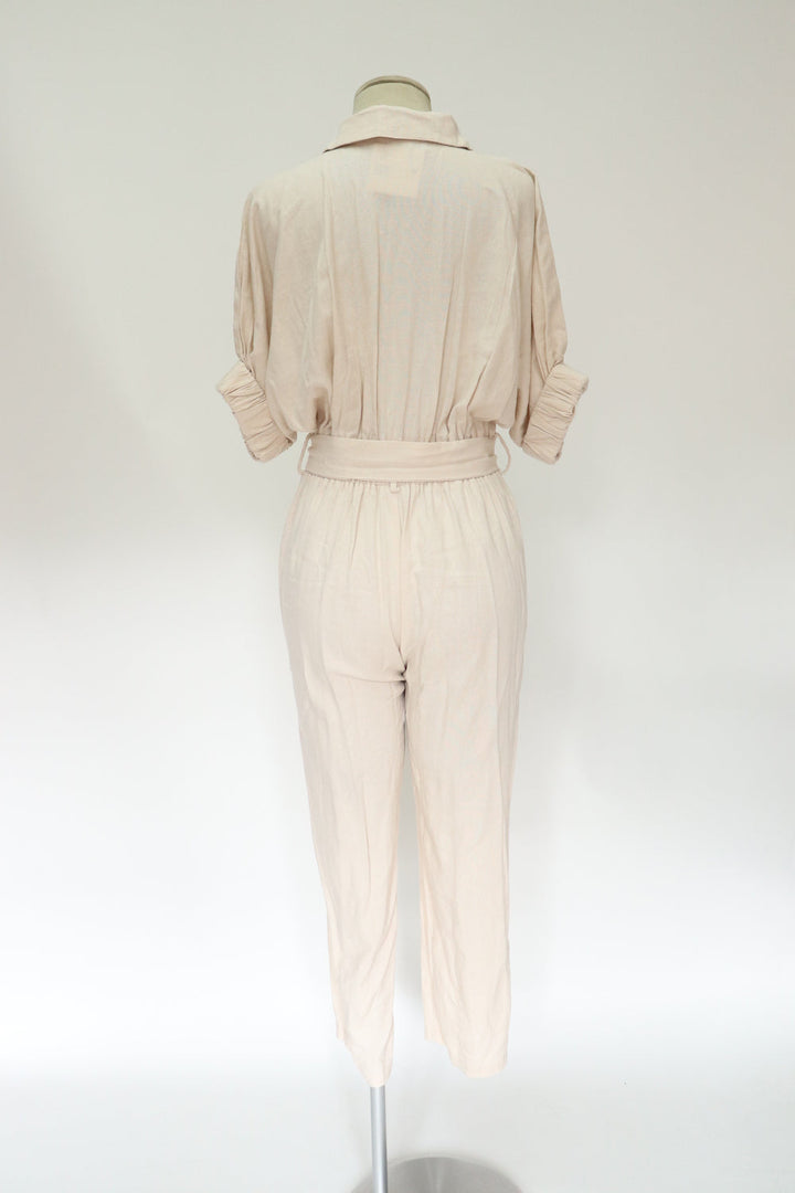 Jumpsuit Beige Botones