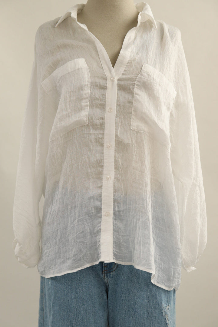 Camisa Blanca Traslucida