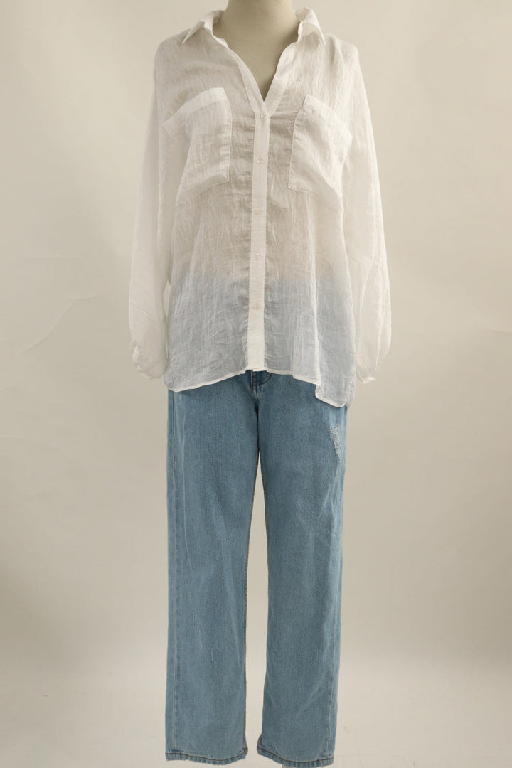 Camisa Blanca Traslucida