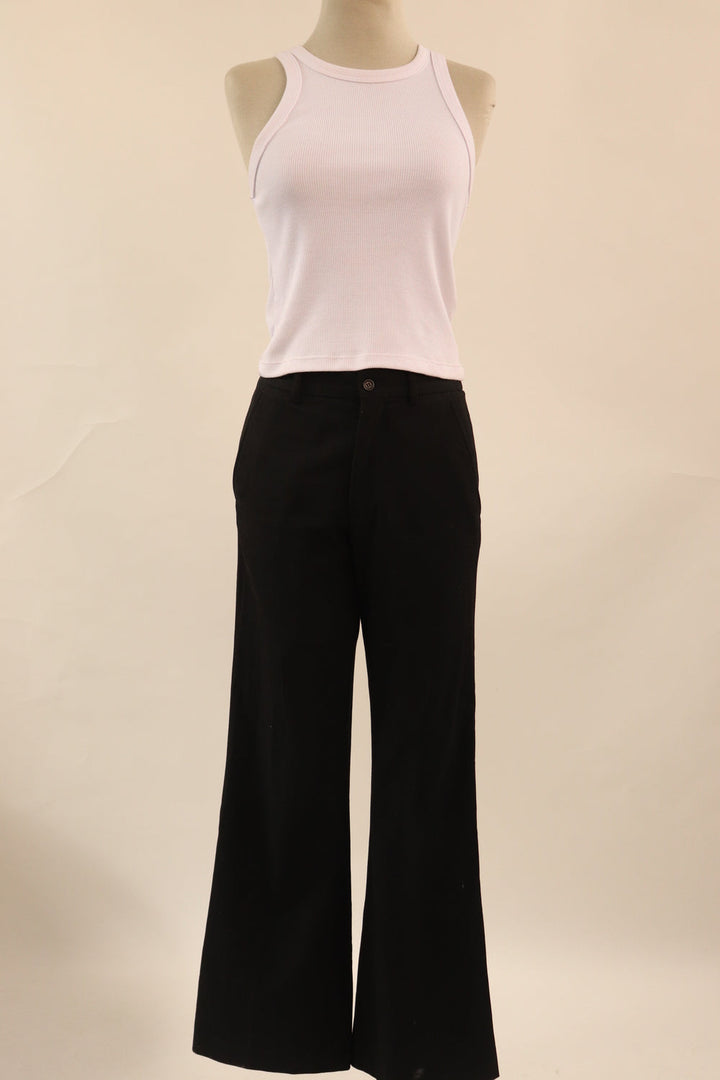 Pantalon recto Negro