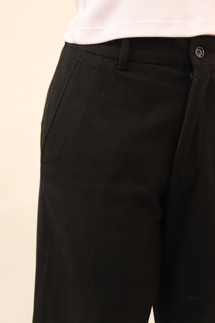 Pantalon recto Negro