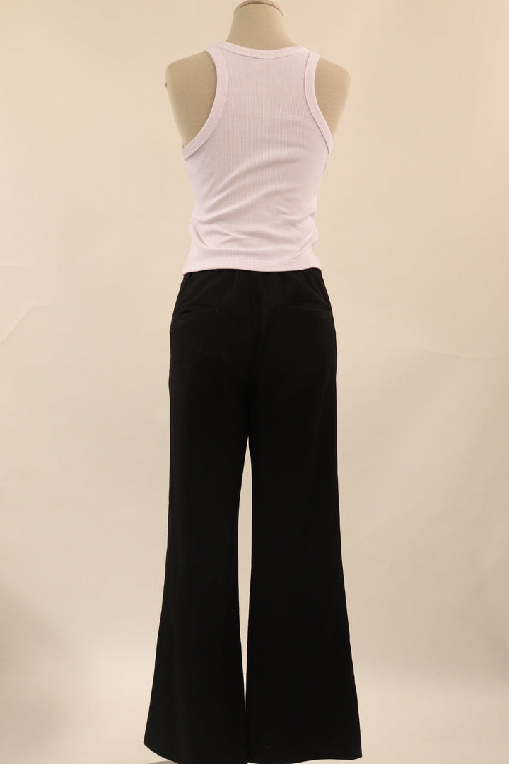 Pantalon recto Negro