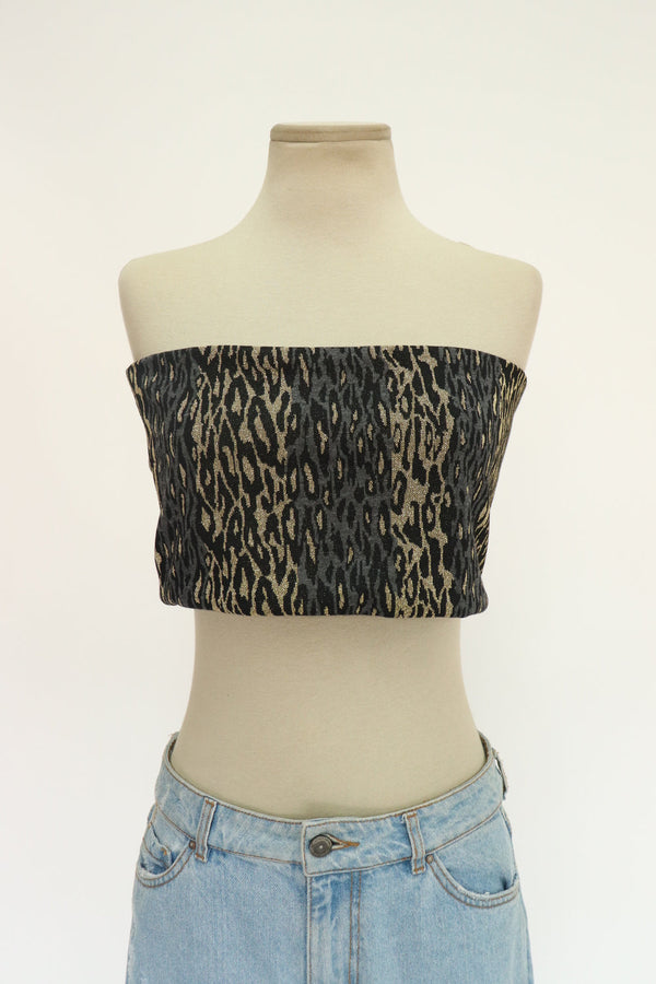 Top Strapless Leopardo