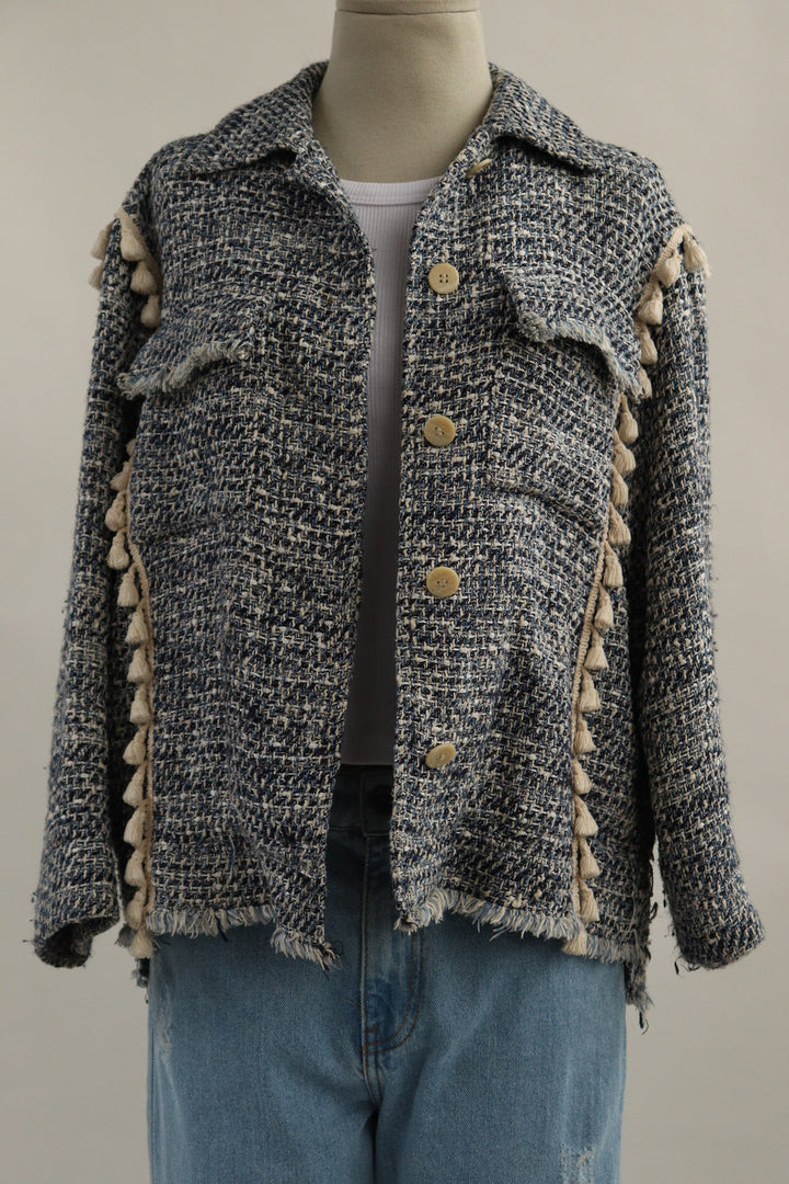 Chaqueta Tweed Azul