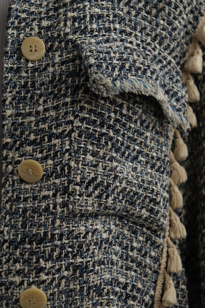 Chaqueta Tweed Azul