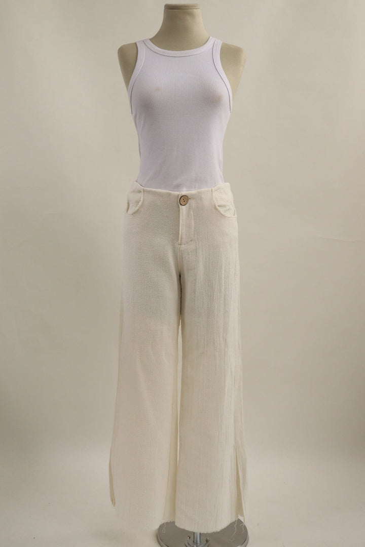 Pantalon Blanco Alto