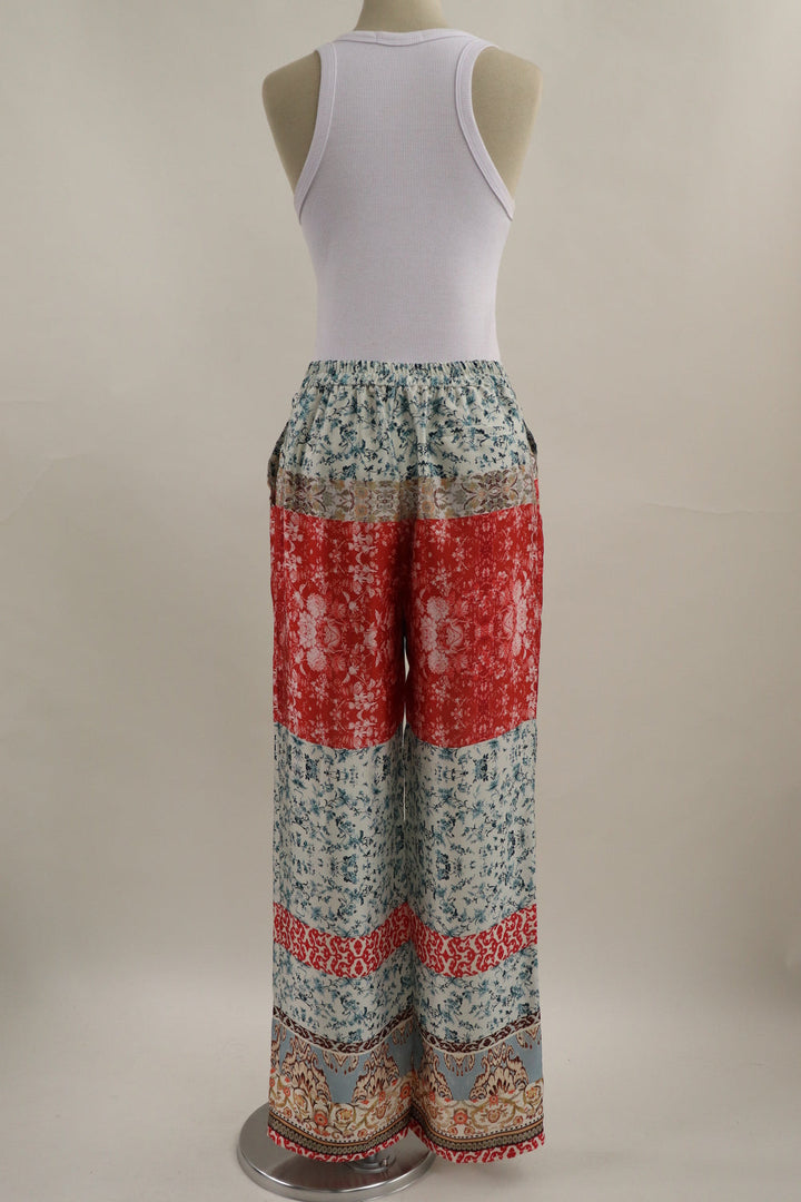 Pantalon Satinado Flores