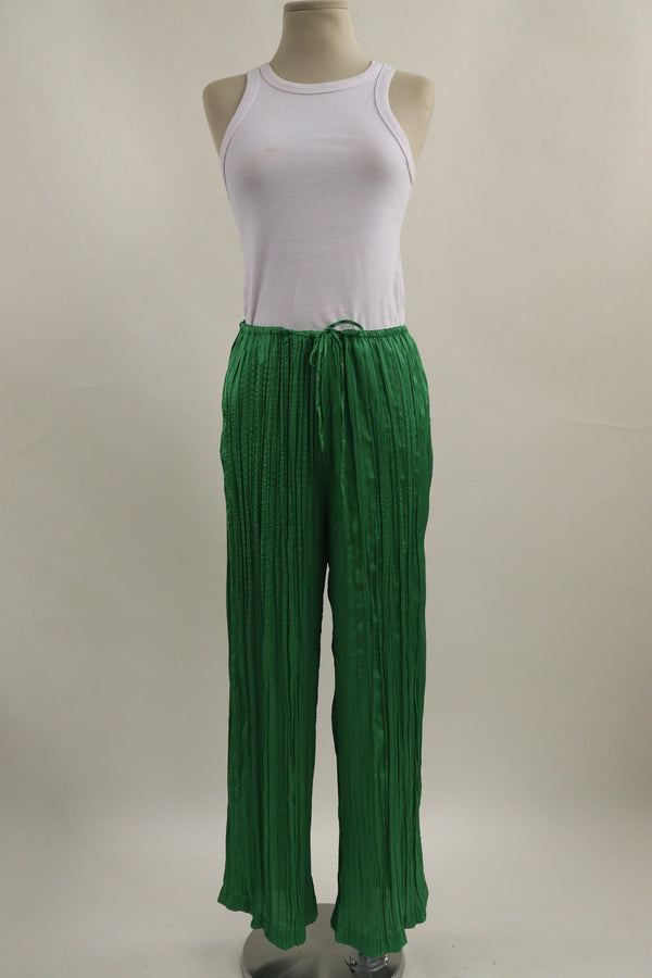 Pantalon Plisado Verde