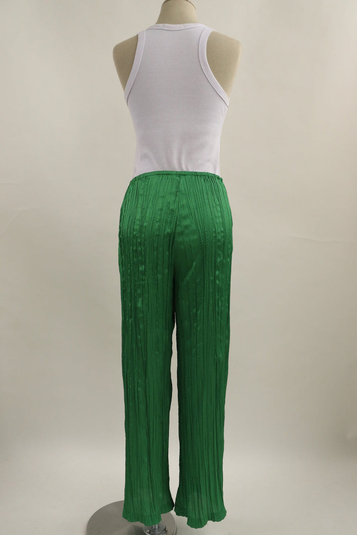 Pantalon Plisado Verde