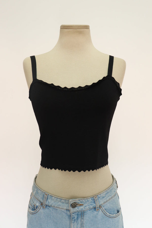 Top Negro Tejido