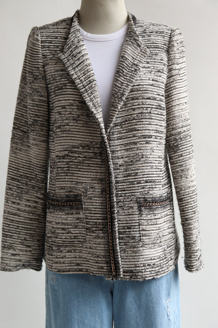 Chaqueta Tweed Tejida