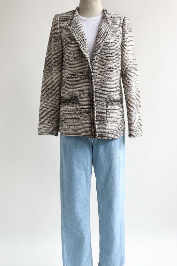 Chaqueta Tweed Tejida