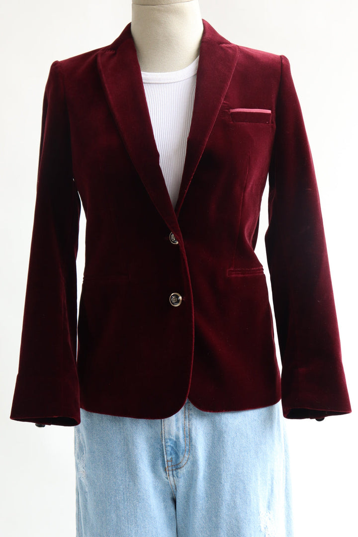 Blazer Terciopelo Vinotinto