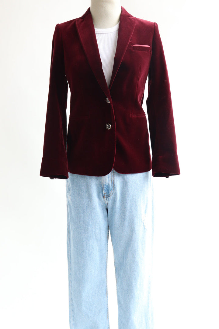 Blazer Terciopelo Vinotinto