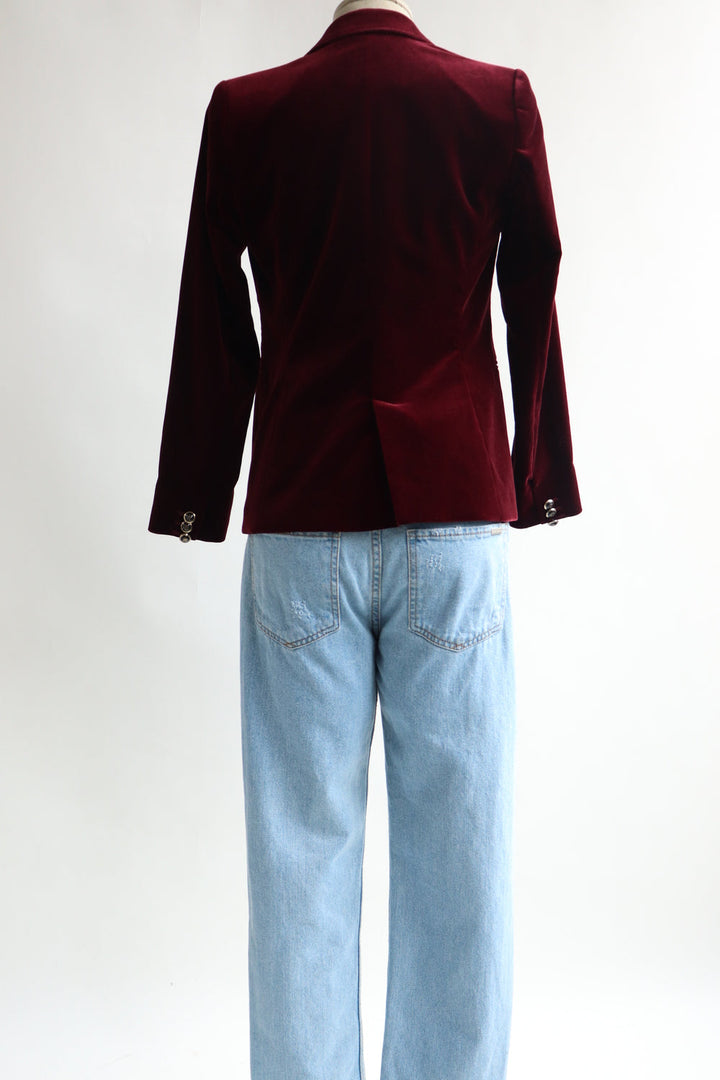 Blazer Terciopelo Vinotinto