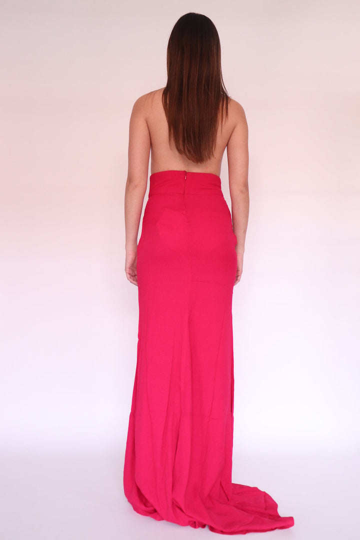 Falda Midi Fucsia