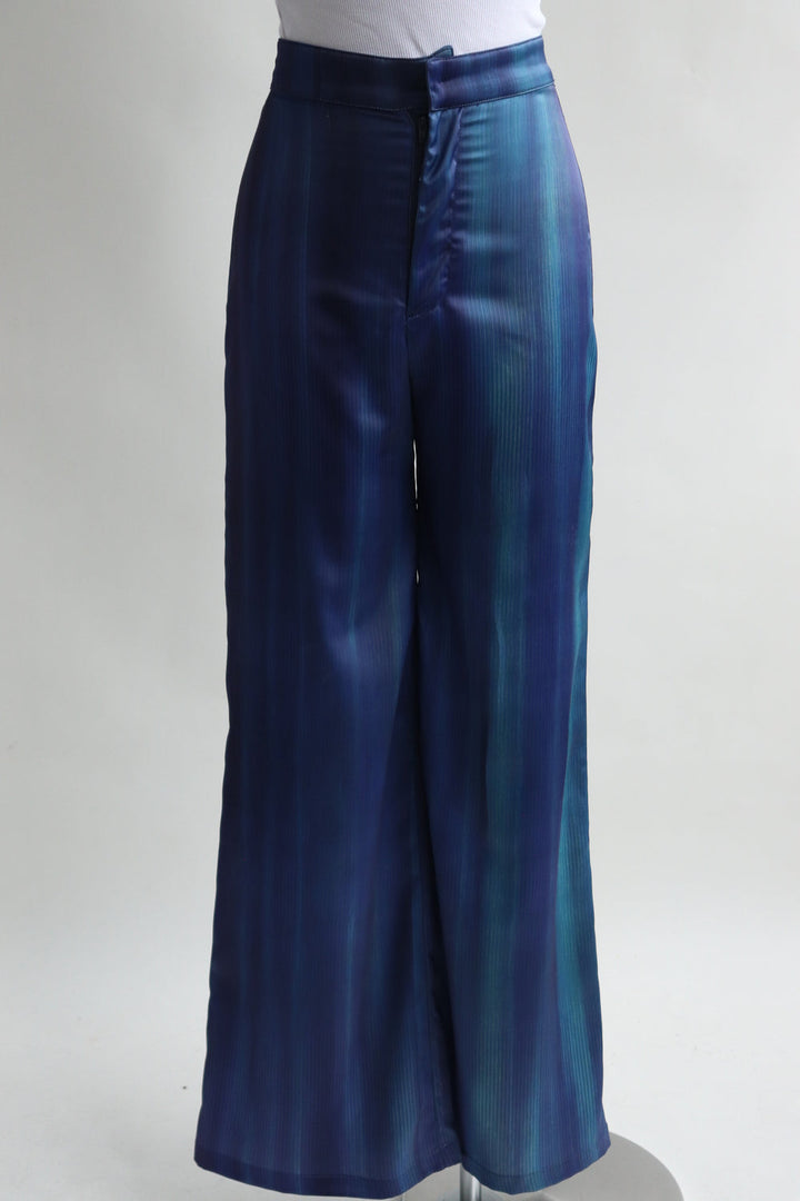 Pantalon Satinado Azul