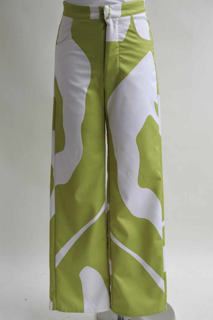 Pantalon Estampado Verde