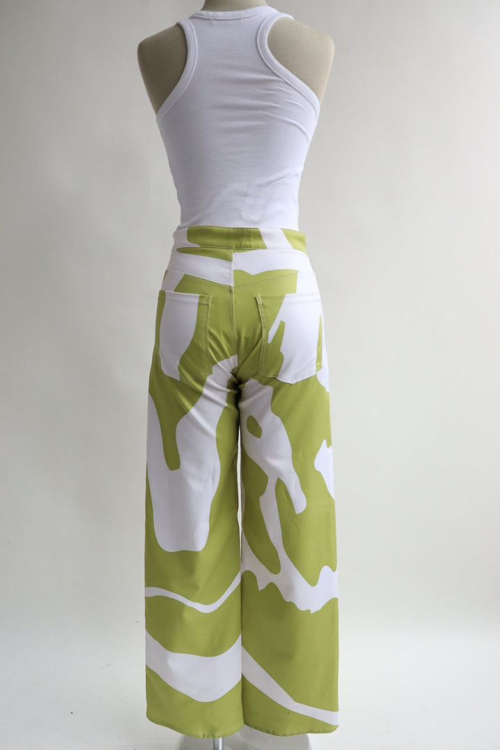 Pantalon Estampado Verde