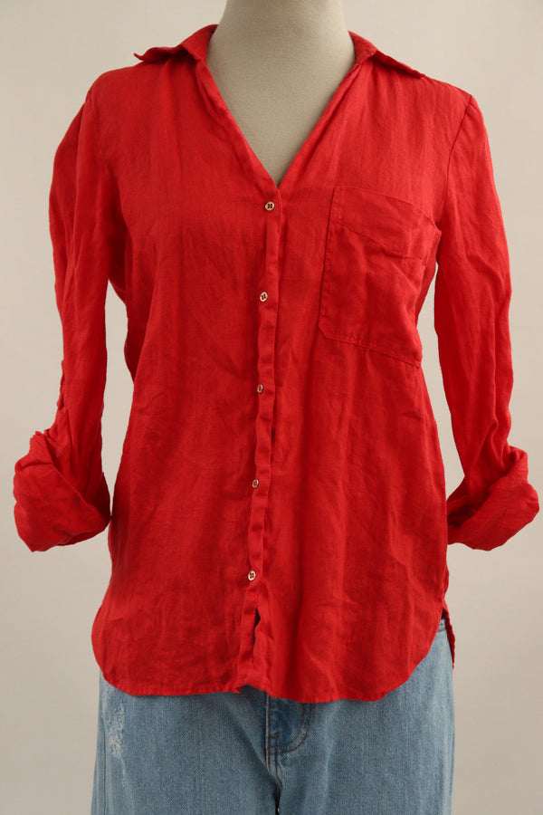 Camisa Lino Roja