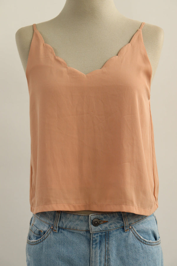 Top Beige Tirantes