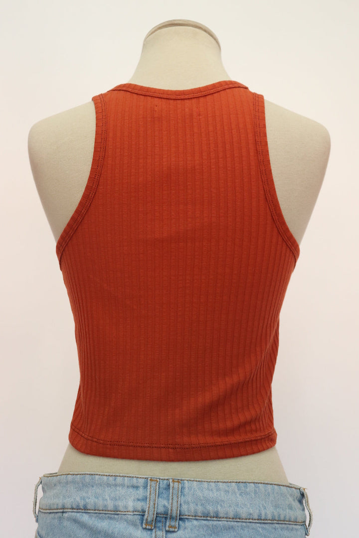 Micro Rib Terracotta Top Rib Terracota NGR153 – LOOK TWICE CO