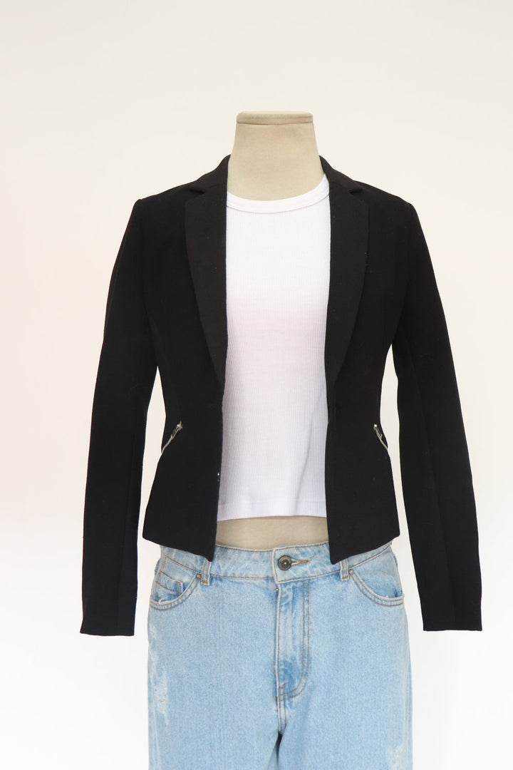 Blazer Negro Bolsillos