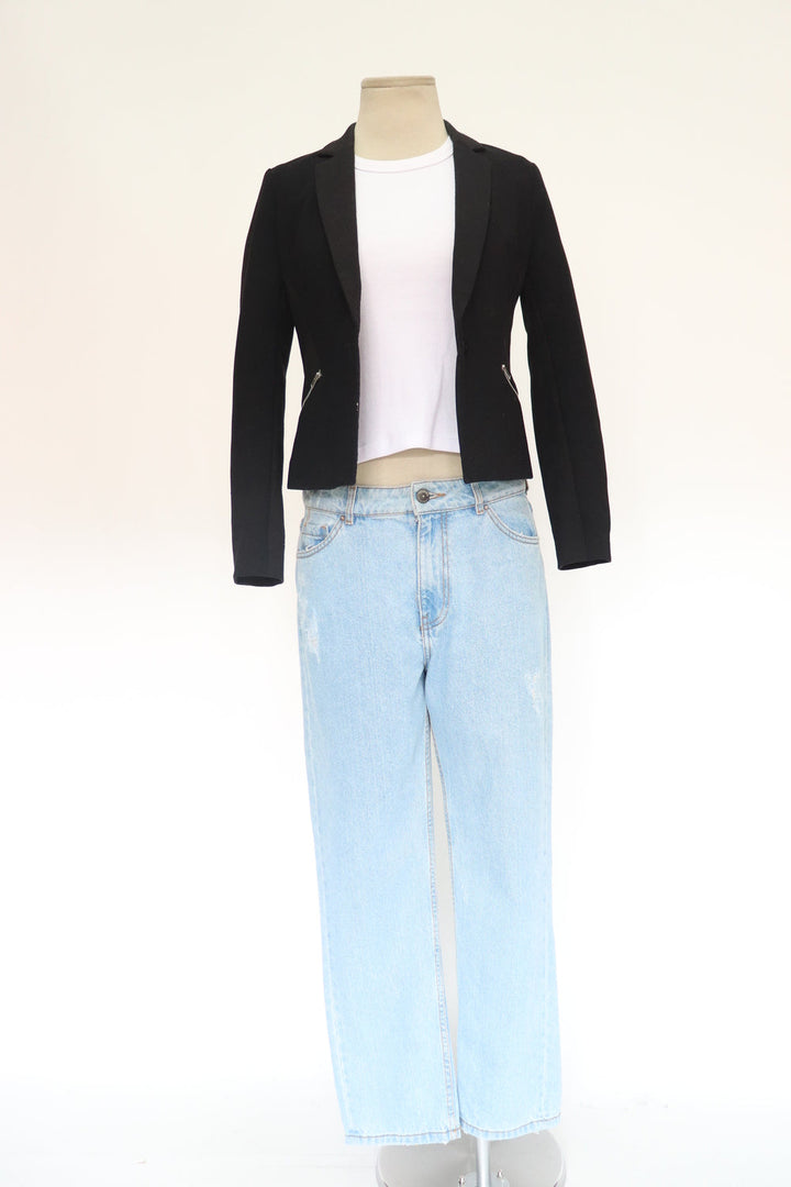 Blazer Negro Bolsillos