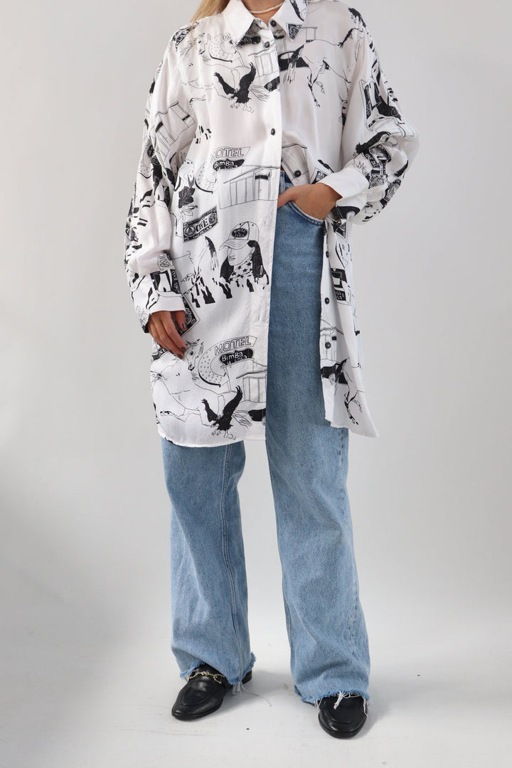 Camisa Estampado Caballos