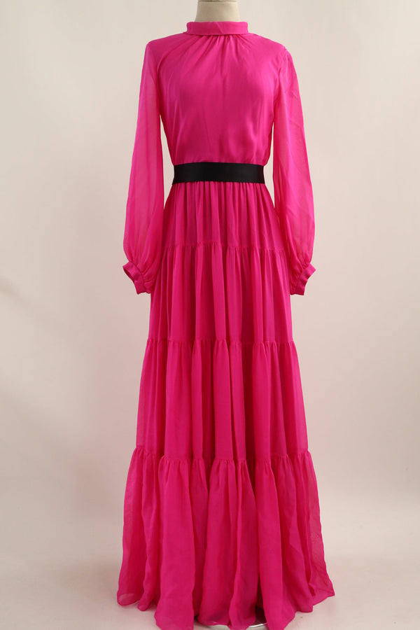 Vestido Fucsia Cinta