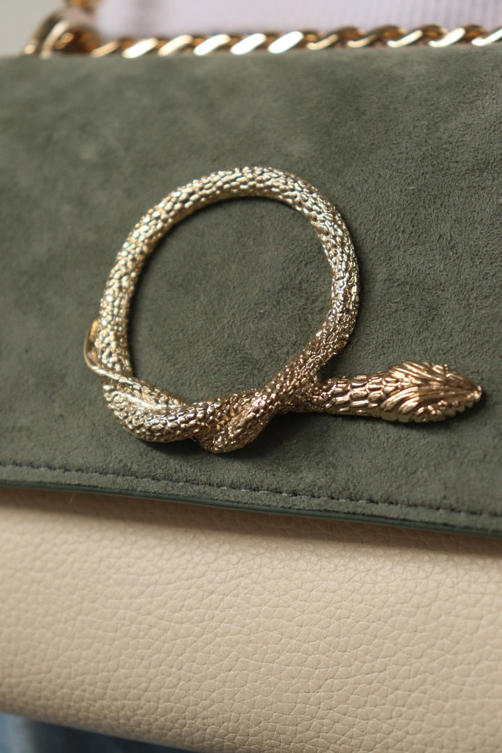 Cartera Serpiente Dorada