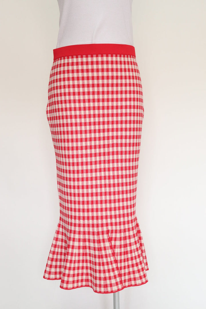 Falda Cuadros Rojos