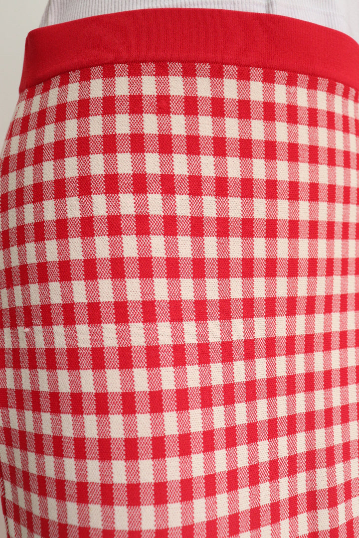 Falda Cuadros Rojos