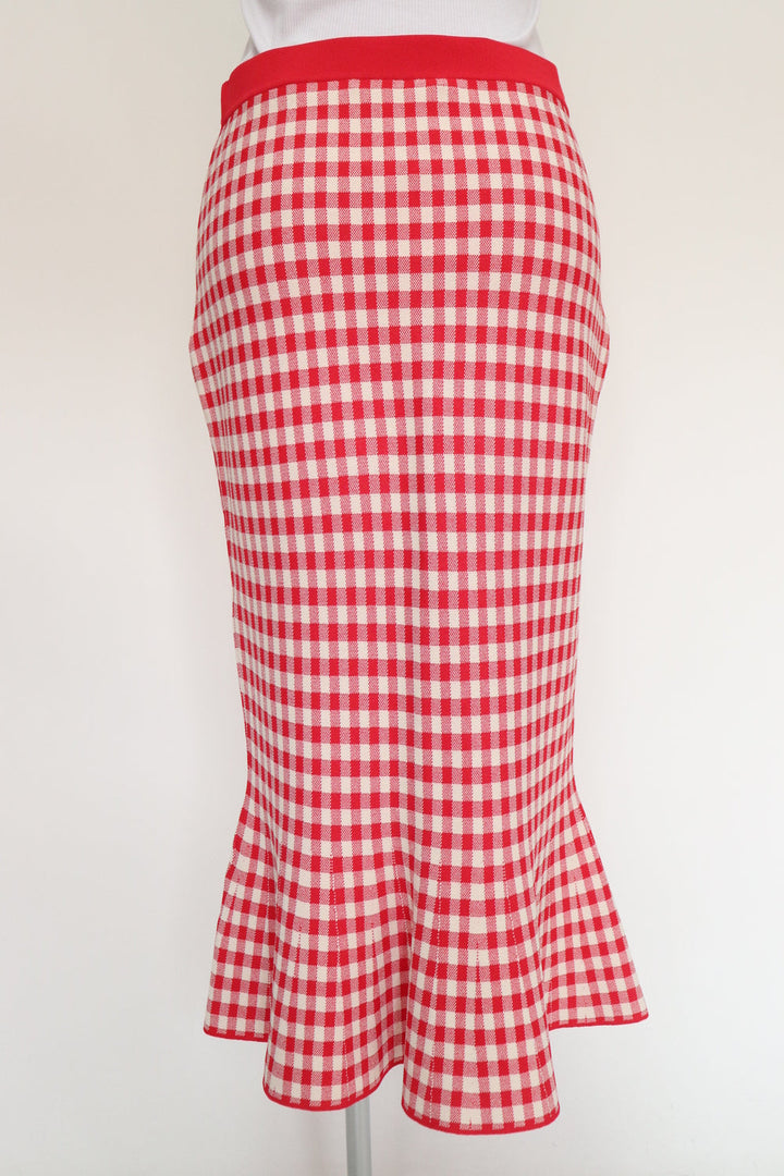 Falda Cuadros Rojos