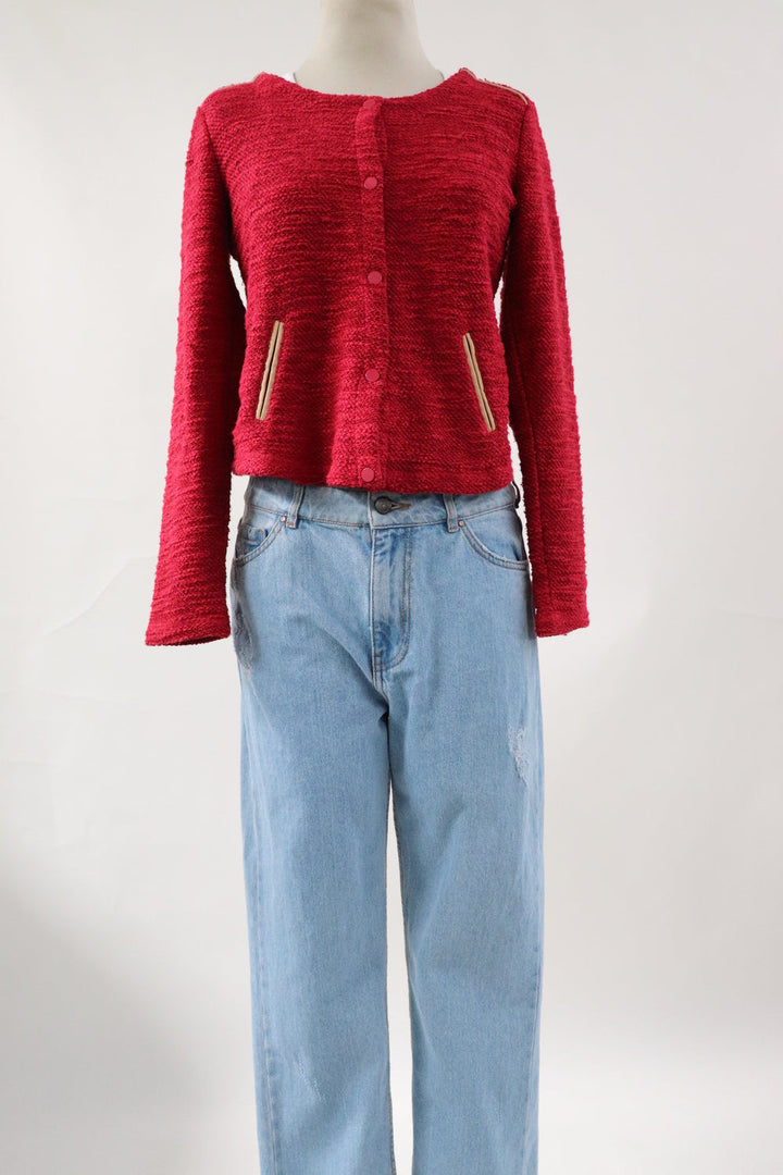 Cardigan Rojo Botones