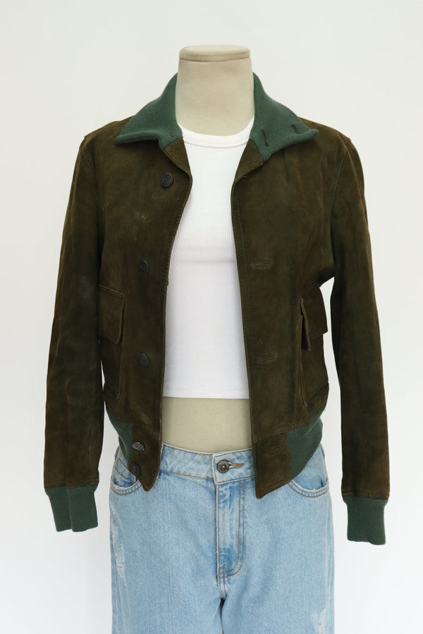 Chaqueta Suede Verde