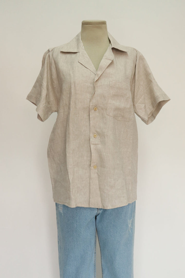 Camisa Lino Beige