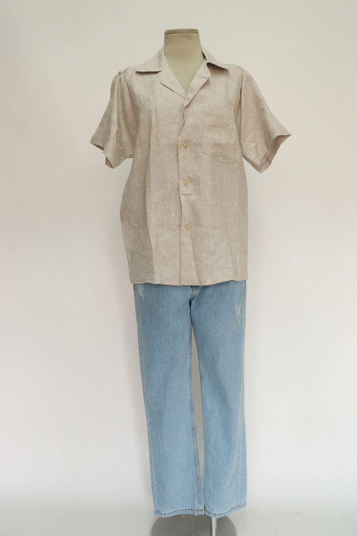 Camisa Lino Beige