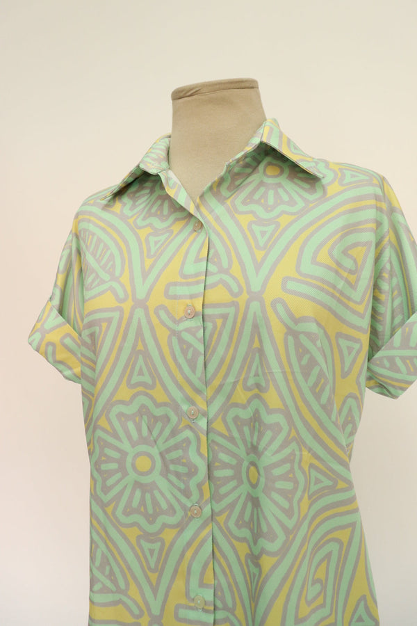 Camisa Verde Estampada